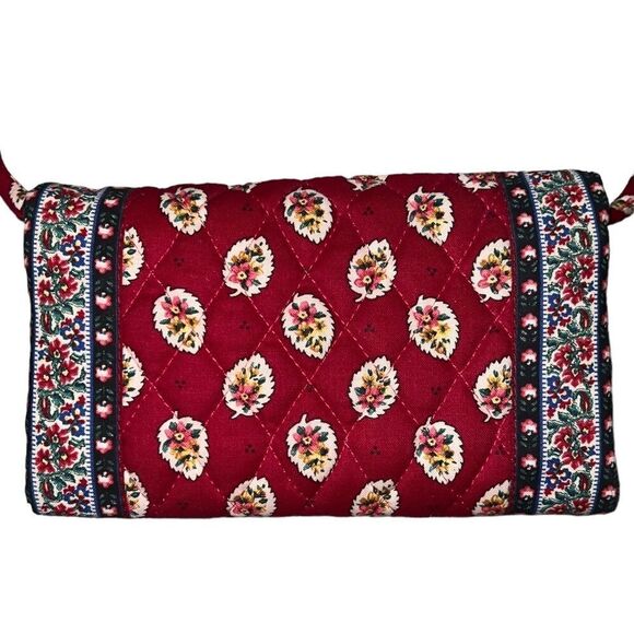 Vera Bradley Red Leaf Wallet with Strap Crossbody Vintage 1997 Made in USA EUC - Picture 3 of 8
